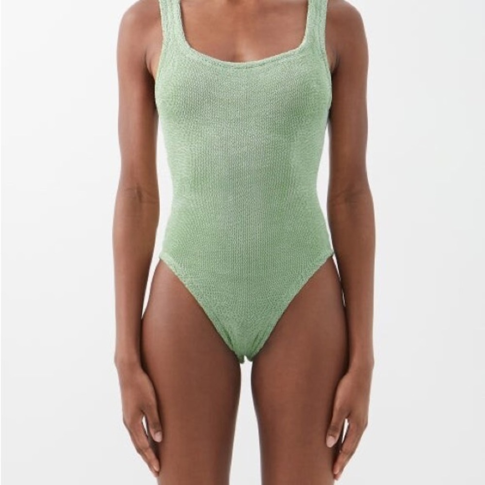 Hunza G Square Neck One Piece Swimsuit - Sage